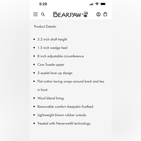 NWT & original packaging Bearpaw Krista Closed Toe Mid Calf Boot Charcoal size 7 - Picture 9 of 11